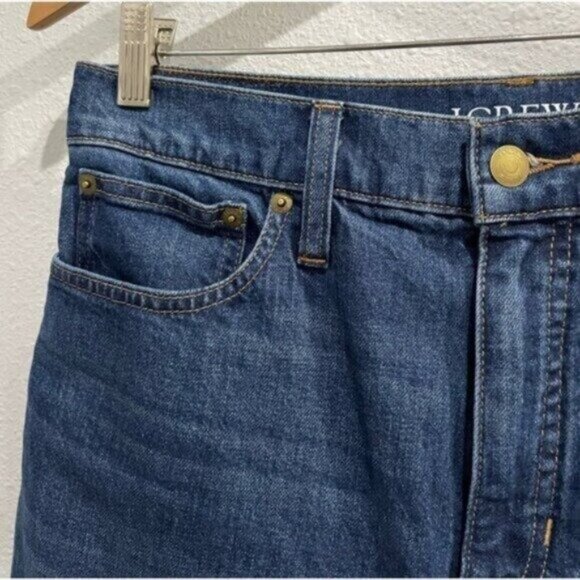 J.Crew High Rise Contemporary Wide Leg Stretch Mod Dark Jean Trouser - Picture 3 of 8